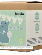 REER Lampa de veghe cu LED forma hipopotam albastru Lumilu Mini Zoo Hippo
