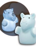 REER Lampa de veghe cu LED forma rinocer albastra Lumilu Mini Zoo Rhino