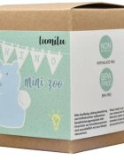 REER Lampa de veghe cu LED forma rinocer albastra Lumilu Mini Zoo Rhino