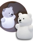REER Lampa de veghe cu LED forma ursulet alba Lumilu Mini Zoo Bear