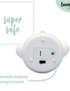 REER Lampa de veghe cu LED forma ursulet alba Lumilu Mini Zoo Bear
