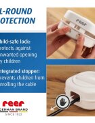 REER Organizator de cabluri cu protectie pentru copii CableGuard