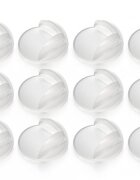 REER Pachet economic 12 protectii universale pentru colturi din plastic transparent cu banda adeziva rezistente la muscaturi fara PVC