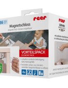 REER Pachet economic 4 incuietori magnetice pentru sertare si usi de dulapuri 51020