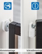 REER Poarta de siguranta Basic Black de perete reglabila 63-106 cm