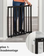 REER Poarta de siguranta Basic Black de perete reglabila 63-106 cm
