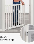 REER Poarta de siguranta Basic White de perete reglabila 63-106 cm