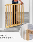 REER Poarta de siguranta Basic Wooden de perete reglabila 63-106 cm