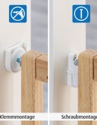 REER Poarta de siguranta Basic Wooden de perete reglabila 63-106 cm