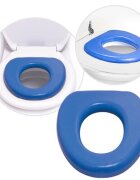 REER Reductor scaun toaleta pentru copii buretat ergonomic portabil 28 x 29 cm albastru