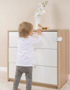 REER Set 3 sigurante pentru blocare sertare si usi de dulapuri 71080