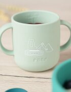 REER Set 4 piese vesela din silicon pentru copii fara BPA lavabile in masina de spalat vase Verde