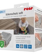 REER Set 4 protectii de colturi din spuma poliuretan cu banda adeziva 3M gri