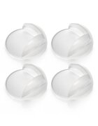 REER Set 4 protectii universale pentru colturi din plastic transparent cu banda adeziva rezistente la muscaturi fara PVC 82049