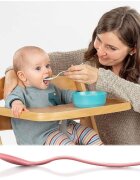 REER Set 5 lingurite hranire bebelusi flexibile cu maner anatomic 3+ luni BabySpoon 23022