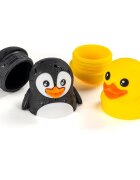 REER Set jucarii de baie din silicon pentru bebelusi MyHappyBath Toys 6+ luni
