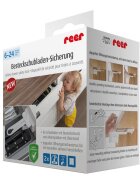 REER Set sigurante pentru sertare de tacamuri 2 bucati albe montare cu adeziv sau surub 71090