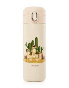 REER Sticla de baut cu pai din otel inoxidabil 350ml alb-crem