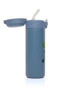 REER Sticla de baut cu pai din otel inoxidabil 350ml albastru