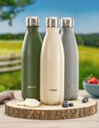 REER Sticla termoizolanta din otel inoxidabil vidat Colour 500 ml bej