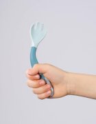 REER Tacamuri flexibile pentru copii lingurita si furculita fara BPA albastru 6+ luni