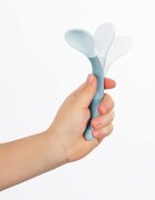REER Tacamuri flexibile pentru copii lingurita si furculita fara BPA albastru 6+ luni