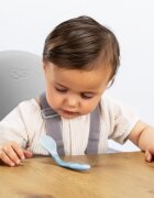 REER Tacamuri flexibile pentru copii lingurita si furculita fara BPA albastru 6+ luni
