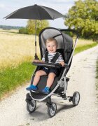 REER Umbreluta de soare ajustabila cu protectie solara UV 50+ pentru carucior bebelusi neagra ShineSafe Black 84151