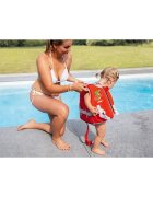 REER Vesta de inot pentru copii ajustabila 2-3 ani marimea S rosie cu imprimeu crocodil MySwimBuddy Swim Vest