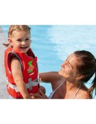 REER Vesta de inot pentru copii ajustabila 2-3 ani marimea S rosie cu imprimeu crocodil MySwimBuddy Swim Vest