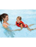 REER Vesta de inot pentru copii ajustabila 3-6 ani marimea M rosie cu imprimeu crocodil MySwimBuddy Swim Vest