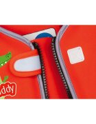 REER Vesta de inot pentru copii ajustabila 3-6 ani marimea M rosie cu imprimeu crocodil MySwimBuddy Swim Vest