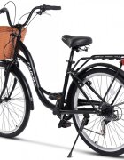 Rich Bicicleta City Carpat C26263A NegruAlb roti 26 inch 7 viteze inaltime utilizator 150-165 cm greutate suportata 120 kg