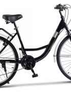 Rich Bicicleta City Classic Echipare Linie Carpat 21 Viteze roti 26 Inch fV-Brake R2632A Negru