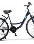 Rich Bicicleta R2632A Albastru City Classic 21 viteze roti 26 inch frane V-Brake greutate suportata 120 kg