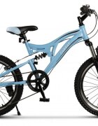 RICH BIKE Bicicleta pentru copii MTB-FS Carpat Alpin C20279A AlbastruAlbNegru 20 inch schimbatoare Shimano frane V-brake