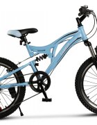 RICH BIKE Bicicleta pentru copii MTB-FS Carpat Alpin C20279A AlbastruAlbNegru 20 inch schimbatoare Shimano frane V-brake