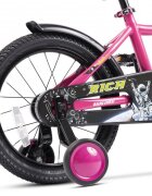 RICH BIKE Bicicleta pentru copii R1405A RozAlb roti 14 inch frana fata V-Brake frana spate tambur roti ajutatoare greutate utilizator 40 kg
