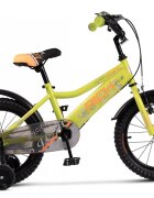 RICH BIKE Bicicleta pentru copii Rich R1605A roti 16 inch 4-6 ani VerdePortocaliu