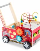 Ricokids Antemergator din lemn tip masina de pompieri si diverse activitati 48 x 27.5 x 40.5 cm RK-873