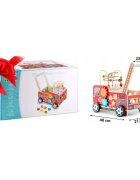 Ricokids Antemergator din lemn tip masina de pompieri si diverse activitati 48 x 27.5 x 40.5 cm RK-873