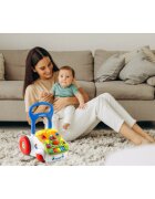 Ricokids Antepremergator educational multifunctional 2in1 Walker Car Alb cu panou interactiv detasabilpianangrenaje mobilezornaitoriroti cu blocare