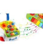 Ricokids Antepremergator educational multifunctional 2in1 Walker Car Alb cu panou interactiv detasabilpianangrenaje mobilezornaitoriroti cu blocare