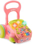 Ricokids Antepremergator educational multifunctional 2in1 Walker Car Roz cu panou interactiv detasabilpianangrenaje mobilezornaitoriroti cu blocare