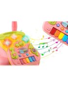 Ricokids Antepremergator educational multifunctional 2in1 Walker Car Roz cu panou interactiv detasabilpianangrenaje mobilezornaitoriroti cu blocare