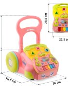 Ricokids Antepremergator educational multifunctional 2in1 Walker Car Roz cu panou interactiv detasabilpianangrenaje mobilezornaitoriroti cu blocare