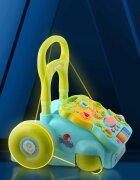 Ricokids Antepremergator educational multifunctional 2in1 Walker Car Turcoaz cu panou interactiv detasabilpianangrenaje mobilezornaitoriroti cu blocare
