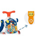 Ricokids Antepremergator educational transformabil 4 in 1 Albastru cu panou interactiv detasabiltransformabil in masuta de activitativehicul fara pedale sau trotineta33 melodiivolum reglabil