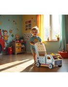 Ricokids Antepremergator Tool Truck din lemn tip atelier auto mobil cu activitatitabla neagrarotite cu angrenajuneltesuruburi si piulitedimensiune 40x28x43 cm