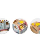 Ricokids Antepremergator Tool Truck din lemn tip atelier auto mobil cu activitatitabla neagrarotite cu angrenajuneltesuruburi si piulitedimensiune 40x28x43 cm